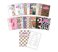 Assorted Car Freshie Insert Cards | 50 pk 4x6” Mixed Retro Country Boho in 5x7” for Holographic Bags Freshie Scent Label Care Instruction Cardstock