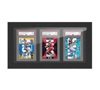 Assorted Card Display Frame Compatible with PSA, CGC and Tag Slabs, Trading Card Frame, Acrylic Showcases for Desk and Wall, Trading Cards, Sports Cards, Football Cards (3 PSA Cards)