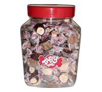 Assorted Chocolate Salt Water Taffy Gift jar. 100 X Pieces, Gluten Free, Peanut & TREENUT Free A Great Sharing jar