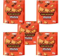 Assorted Chocolate Selection - Filled & Crunchy Treats, Various Flavors, Sharing Pack - Res (Full Box(Pack of 10), Milk Chocolate and Peanut Butter Cups Minis Pouch 90g)