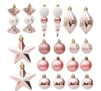 Assorted Christmas Baubles Set Featuring Themed Shapes to Enhance Festive Atmospheres in Various For Indoor and Outdoor Settings (20pcs A)