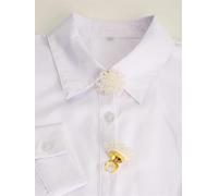 Assorted Clothing high-Grade Pearl Buttons， Rhinestone Button Covers No Sew Metal Clips Dress Shirts Blouse Wedding Party Multicolor(White)