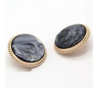 Assorted Clothing high-Grade Pearl Buttons， Vintage Metal Buttons Clothes Cashmere Coat Crafts Multicolor 24 Pcs 16-25mm(Light Black,23mm 6pcs)