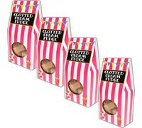 Assorted, Clotted Cream, Salted Caramel, Vanilla Fudge Beach Huts 100g - Fudge in Beach Hut Style Box (04 Packs, Clotted Cream Fudge)