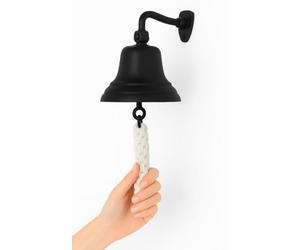 Assorted Collection Last Order Bell - Bar Accessories for Home Pub HandBell Wall Mounted BarBell Nautical Decorations - Unique Black Bell with Crisp Loud Sound Ideal for Christmas, Reception, Pubs 6"