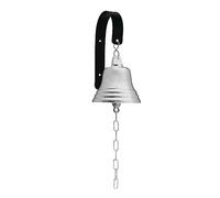 Assorted Collections Bar Accessories for Home Pub Hand Bell - Wall Mounted Bar Bell Nautical Decorations - Unique Silver Chain Bell with Crisp Loud Sounds Ideal for Christmas, Reception, Pubs