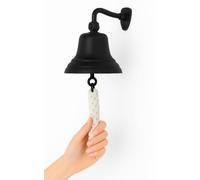 Assorted Collections Bar Accessories for Home Pub Handbell - Wall Mounted Bar Bell Nautical Decorations - Unique Black Bell with Loud Sound Ideal for Christmas, Reception, Pub 4"