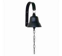 Assorted Collections Bar Accessories for Home Pub Hand Bell - Wall Mounted Bar Bell Nautical Decorations - Unique Black Chain Bell with Crisp Loud Sounds Ideal for Christmas, Reception, Pubs