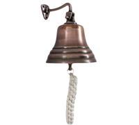 Assorted Collections Bar Accessories for Home Pub HandBell - Wall Mounted BarBell Nautical Decorations - Unique Copper Bell with Crisp Loud Sounds Ideal for Christmas, Reception, Pubs 8 Inch