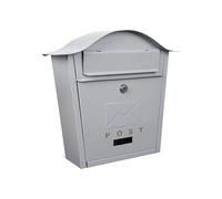 Assorted Collections Curved Top Wall Mounted Post Box, Grey | Curved Top Wall Mounted Letter Box for Outdoor Use, with a Weather-Resistant Design and Easy Installation