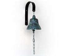 ACL Bar Accessories for Home Pub Hand Bell - Wall Mounted Bar Bell Nautical Decorations - Unique Green Chain Bell with Crisp Loud Sounds Ideal for Christmas, Reception, Pubs