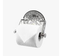 Assorted Collections GWR Toilet Roll Holder - Wall Mounted - Victorian Style Toilet Paper Holder for Bathroom - Novelty Brass Toilet Roll Holder - Easy Installation - Included Hardware - Silver