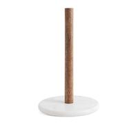 Assorted Collections Kitchen Roll Holder - Natural Wood Paper Towel Holder with Heavy Marble Base - Free Standing Kitchen Roll Dispenser for Standard Rolls - Modern Kitchen Accessories