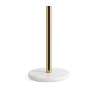 Assorted Collections Kitchen Roll Holder with Marble Base - Free Standing Paper Towel Dispenser for Standard Rolls (Gold)