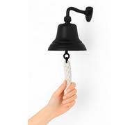 Assorted Collections Last Order Bell Bar Accessories for Home Pub HandBell Wall Mounted BarBell Nautical Decorations Unique Black Bell with Crisp Loud Sound Ideal for Christmas, Reception, Pubs 10"