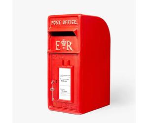 Assorted Collections Pole Mounted Post Box - ER Mail Box with Lock, Cast Iron Post Office Style Box, Wall Mount or Pillar Mount, Durable & Lockable Postage Box (Red)