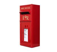 Assorted Collections Post Box - ER Mail Box with Lock - Cast Iron Design for Durability - Wall Mountable - Easy to Install - Lockable - Classic Red Post Office Box, 34Wx17Dx57H cm, 8.83 kg