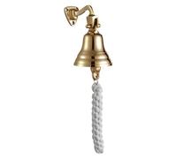 Assorted Collections Traditional Wooden Handle Brass Bell | Last Order Bell With Metal Clapper | Ideal for Hotel, Reception, Dinner, Library, Pub, School | Classic Chimes