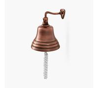 Assorted Collections Wall Mounted Bell | Last Orders Bell with Rope Pull | Ideal for Home Bar, Pub, Reception | Classic Nautical Decor | Crisp, Loud Sound | Copper Bell Premium Bar Accessory 6"
