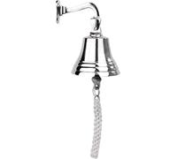Assorted Collections Wall Mounted Silver Bell for Home Bar/Pub & Nautical Decor - Loud Metal Hand Bell, Service Doorbell, Bar Accessories & Reception Call - Ideal for Christmas Decoration (10 Inch)
