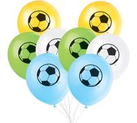 Assorted Color 3D Soccer Latex Balloons (30cm) 8 Count - Perfect for Sports-Themed Parties & Celebrations, 12"