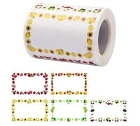 Assorted Color Name Tag Stickers 500pcs/Roll Writable Chalkboard Labels for Books Files Household Items Identification Personalize Sticker Tag