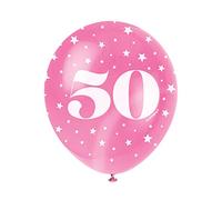 Assorted Color Number 50 Latex Balloons (30cm) Pack of 5 - Perfect for Birthdays & Special Occasions