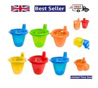 Assorted Colors 6-Piece Cup Set - Ideal for Hot & Cold Drinks, Dishwasher Safe