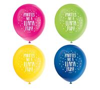 Assorted Colors Llama Birthday Latex Balloons (30cm) - Perfect for a Vibrant and Fun Celebration - 8ct