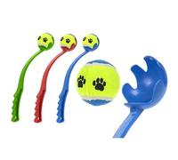 Assorted Colors Pet Tennis Ball Plastic Launcher - 38 cm, Perfect Fetch Toy for Dogs & Fun Outdoor Play (1 Pc.)