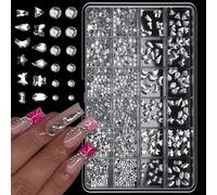 Assorted Colors Resin Nails Rhinestones in Heart Square Teardrop Shapes for Professional Nails Design Mixed Shape Beads for Manicure