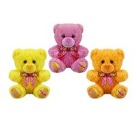 Assorted Colors Scented Bear with Silk Ribbon - 15 cm - Soft, Fragrant & Charming Keepsake - Perfect Party Favors, Giveaways & Prizes (1 Pc.)