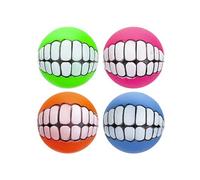Assorted Colors Smiley Face Balls Vinyl Dog Toy - Ideal for Fetch & Play - 1 Pc