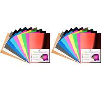 Assorted Colour Mirror Card A4 Coloured Metallic Mirror Board Thick 250gsm Card Shiny Sheets Mirror Foil Activity Craft Cardstock Reflective Shimmer Mirror Finish (10 Assorted Colours - 100 Sheets)