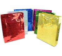 Assorted Colours Holographic Gifts Medium Size Christmas Birthday Present 50pcs Shatchi Multi One Size