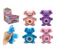 Assorted Colours Jellyroos Axolotl with Beads Inside (15 cm) 1 Pc. - Adorable Toy, Perfect Stress Reliever, Party Favor, Collectible, & Gift for Kids & Adults