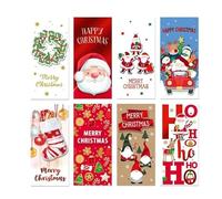 Assorted Cute Traditional Christmas Money Wallets for Holding Currency Notes, Gift Card, Voucher| Lovely Seasonal Xmas Greetings| Quality Paper Foil Printing| with Paper Envelops (8)