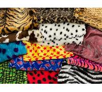 Assorted Designs & Animals Faux Fur Fabric Material Waste Offcuts 1KG