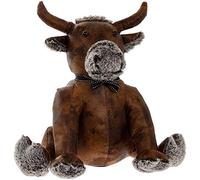 Assorted Doorstop Door Stop Stopper Filled Heavy Doorstop Faux Leather Novelty Wedge (Bull Doorstop)