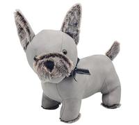 Assorted Doorstop Door Stop Stopper Filled Heavy Doorstop Faux Leather Novelty Wedge (Grey Chihuahua Doorstop)