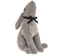 Assorted Doorstop Door Stop Stopper Filled Heavy Doorstop Faux Leather Novelty Wedge (Grey Moon Gazing Hare Doorstop)