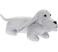 Assorted Doorstop Door Stop Stopper Filled Heavy Doorstop Faux Leather Novelty Wedge (Silver Dachshund Doorstop)