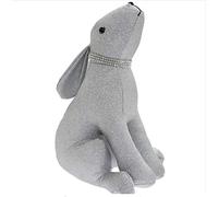 Assorted Doorstop Door Stop Stopper Filled Heavy Doorstop Faux Leather Novelty Wedge (Silver Hare Doorstop)