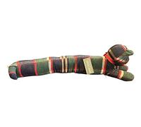 Assorted Doorstop Door Stop Stopper Filled Heavy Doorstop Faux Leather Novelty Wedge (Tartan Green Cat Draught Excluder)