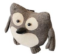 Assorted Doorstop Door Stop Stopper Filled Heavy Doorstop Faux Leather Novelty Wedge (Tweed Owl Doorstop)