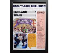 Assorted England 1 Spain 1 - England win 3-1 on pens - Women's Euro 2025 final - framed print