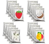 Assorted Flavour Milkshake Powder Packets - 16 Individual Servings Of 3 In 1 Flavoured Milk shake Drink Mix. Milk Tea Powder Sachets For Bubble Tea/Boba Tea, Blended Frappe, Breakfast Smoothie Mix.