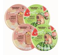 Assorted Flavour Mint Candy 16 g - Pack of 2 | Watermelon & White Peach | Refreshing Sugar Free Mints with Mixed Flavours | Contain Vitamin C | Pocket-Size Breath Freshener Candy (Pack of 4)