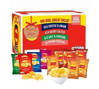 Giant Crisps Multipack Snack Box - Pack of 66 x 25g Assorted Classic Walkers Crisps Bulk Buy. Multipack Crisps Potato Snacks with Topline Card for Birthday Parties, Pub Snacks, Party Food, Camping