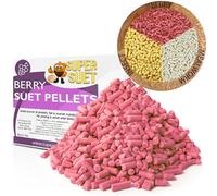 ASSORTED FLAVOURS Super Suet Premium High Fat Suet Pellets Ultra High Energy Suet Pellet Bird Feed ideal for all Garden Birds Food (3kg, Berry)